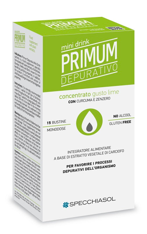 PRIMUM DEPURATIVO MINIDRINK LIME 15 STICK DA 10 ML - PRIMUM DEPURATIVO MINIDRINK LIME 15 STICK DA 10 ML