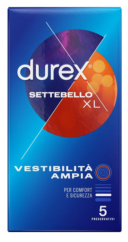 Durex Settebello XL 5 Preservativi - Durex Settebello XL 5 Preservativi