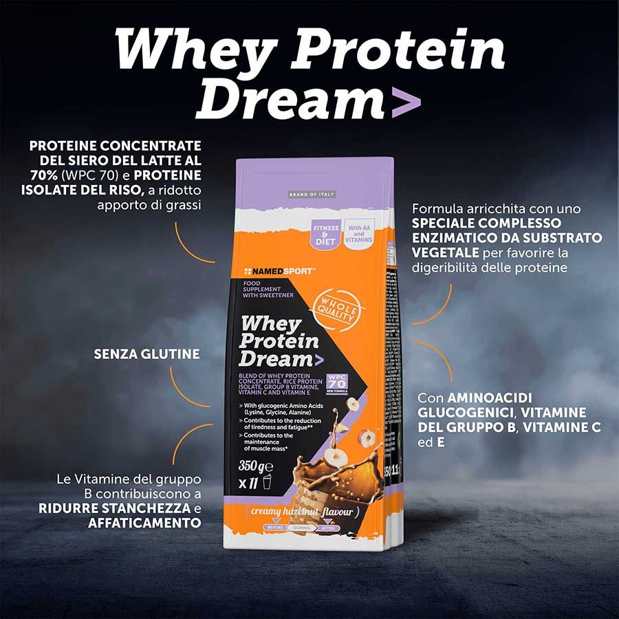 Whey Protein Dream - Creamy Hazelnut - 350 G Named Sport - Whey Protein Dream - Creamy Hazelnut - 350 G Named Sport