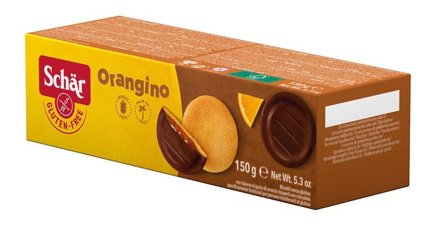 SCHAR ORANGINO BISCOTTI CON RIPIENO AL GUSTO DI ARANCIA RICOPERTI CON CIOCCOLATO 150 G - SCHAR ORANGINO BISCOTTI CON RIPIENO AL GUSTO DI ARANCIA RICOPERTI CON CIOCCOLATO 150 G