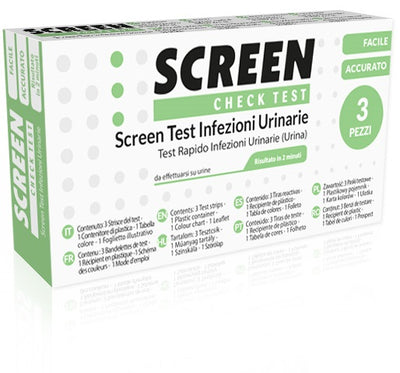 SCREEN TEST LEUCOCITI SANGUE NITRITO E PROTEINA URINA SCREENTEST INFEZIONI VIE URINARIE 3 PEZZI