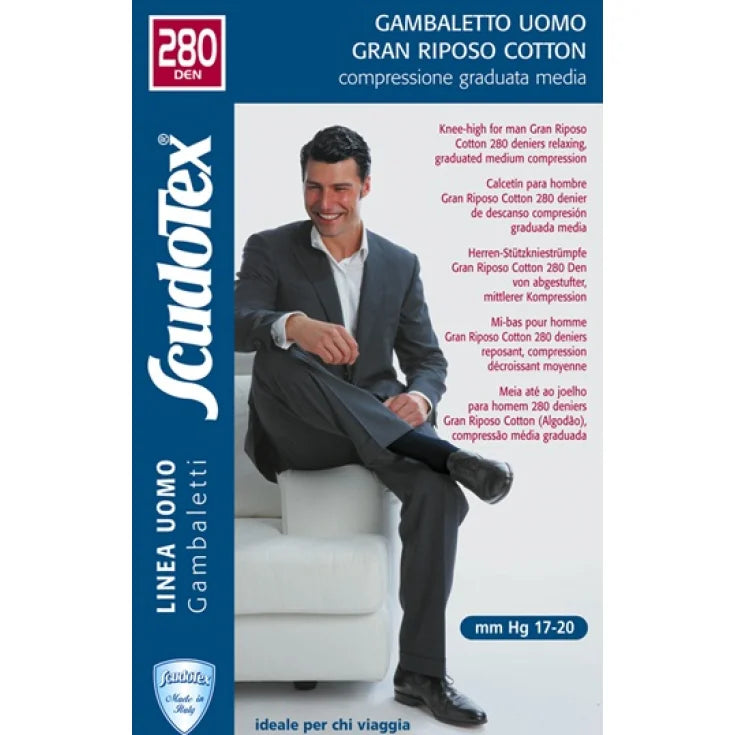 GAMBALETTO SCUDOVARIS GRAN RIPOSO COTTON BLU 4 - GAMBALETTO SCUDOVARIS GRAN RIPOSO COTTON BLU 4