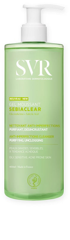 SVR Sebiaclear Gel Moussant Detergente Purificante 400ml - SVR Sebiaclear Gel Moussant Detergente Purificante 400ml