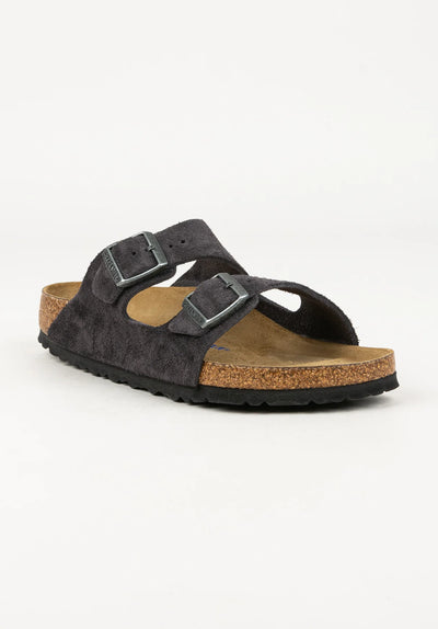 Birkenstock Arizona Sfb Velvet Gray Suede Leather Pelle N. 43