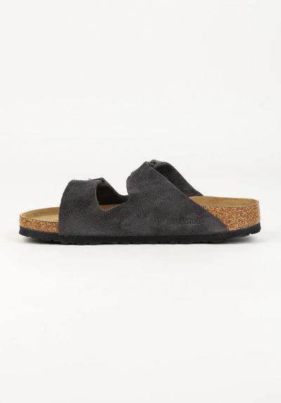 Birkenstock Arizona Sfb Velvet Gray Suede Leather Pelle N. 43