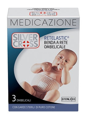 SILVERCROSS RETELASTIC MEDICAZIONE OMBELICALE 3 PEZZI