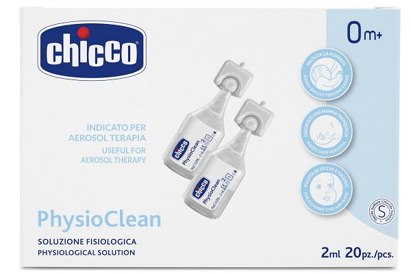 SOLUZIONE FISIOLOGICA PER AEROSOL CHICCO PHYSIOCLEAN 20 X 2ML - SOLUZIONE FISIOLOGICA PER AEROSOL CHICCO PHYSIOCLEAN 20 X 2ML