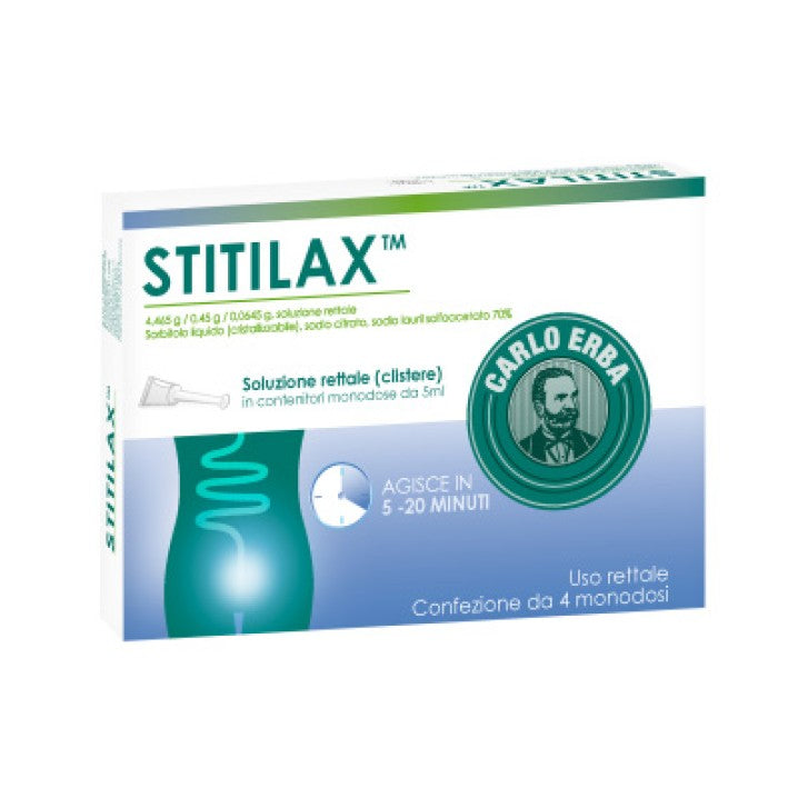 Stitilax Soluzione Rettale 4 Flaconi Monodose - Stitilax Soluzione Rettale 4 Flaconi Monodose