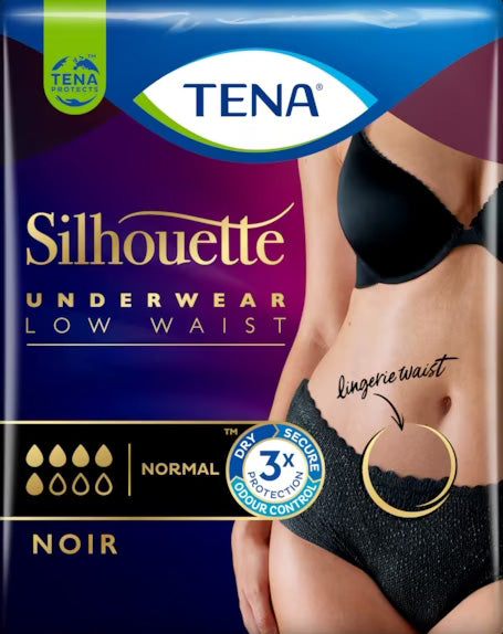 Tena Silhouette Noir L 9 Pezzi - Tena Silhouette Noir L 9 Pezzi