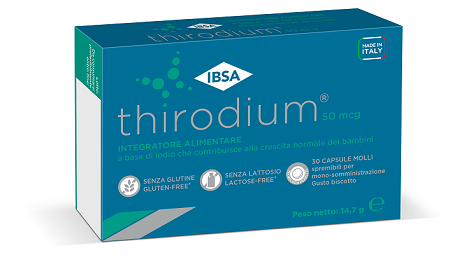 THIRODIUM 50MCG 30 CAPSULE MOLLI SPREMIBILI PER MONOSOMMINISTRAZIONE GUSTO BISCOTTO - THIRODIUM 50MCG 30 CAPSULE MOLLI SPREMIBILI PER MONOSOMMINISTRAZIONE GUSTO BISCOTTO