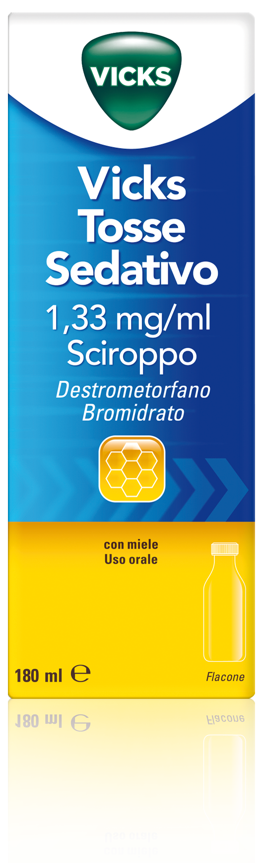 VICKS TOSSE SEDATIVO*1 flacone 180 ml 1,33 mg/ml sciroppo