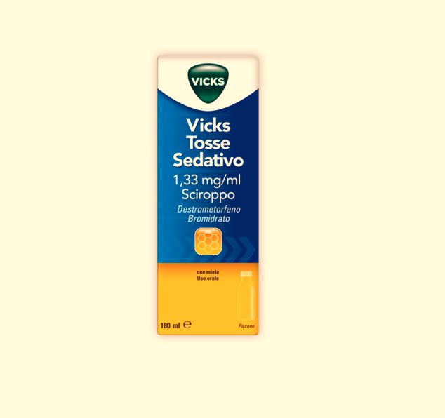 VICKS TOSSE SEDATIVO*1 flacone 180 ml 1,33 mg/ml sciroppo