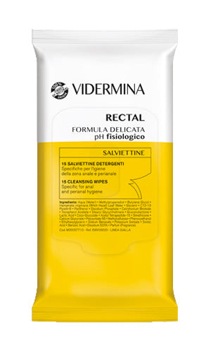 Vidermina Rectal Salviettine 15 Pezzi - Vidermina Rectal Salviettine 15 Pezzi