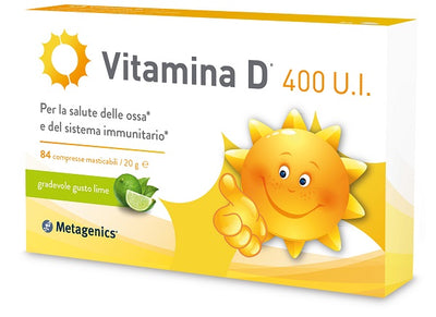 VITAMINA D 400 UI 84 COMPRESSE MASTICABILI GUSTO LIME