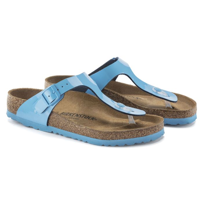 Pianinfrad Birkenstock Gizeh Patent Sky Blue Birko Flor Patent N.36 Regular Fit ( Calzata Normale) - Pianinfrad Birkenstock Gizeh Patent Sky Blue Birko Flor Patent N.36 Regular Fit ( Calzata Normale)