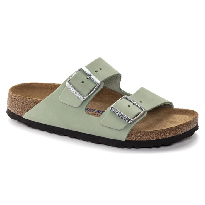 Pianelle Birkenstock Arizona Sfb Matcha Nubuck Leather 35 - Pianelle Birkenstock Arizona Sfb Matcha Nubuck Leather 35