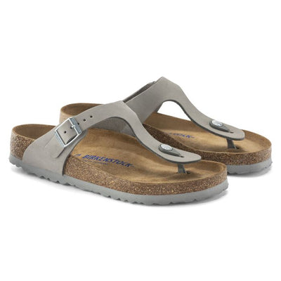 Pianinfrad Birkenstock Gizeh Sfb Dove Gray Nubuck Leather 35