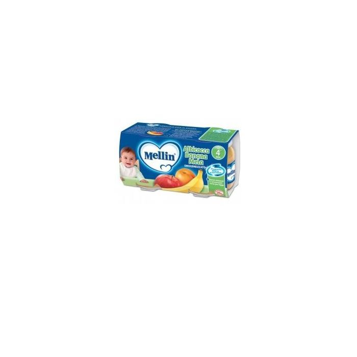 Mellin Omogeneizzato Albicocca Banana Mela 100 G 2 Pezzi - Mellin Omogeneizzato Albicocca Banana Mela 100 G 2 Pezzi