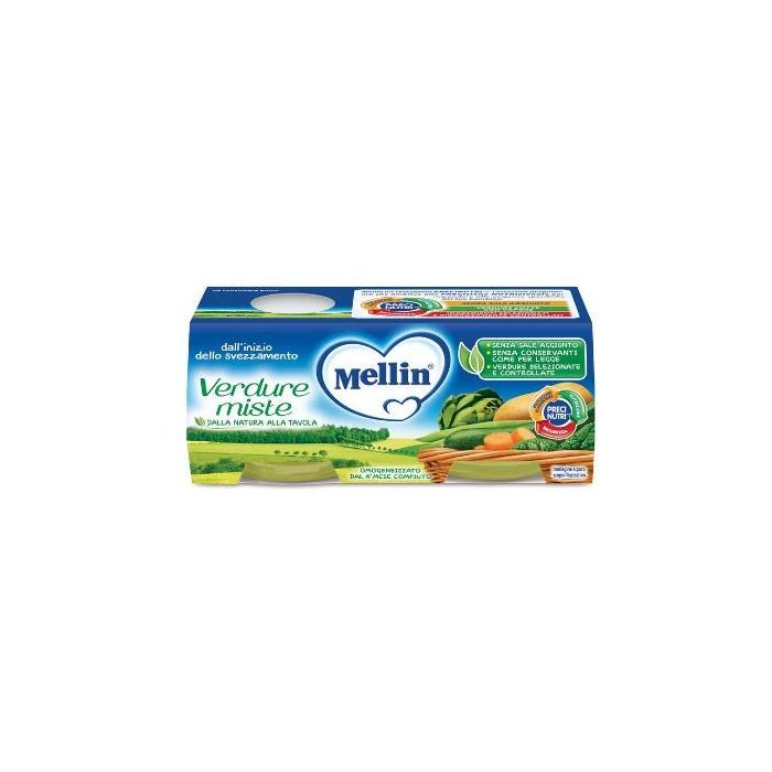 Mellin Omogeneizzato Verdure Miste 2 X 80 G - Mellin Omogeneizzato Verdure Miste 2 X 80 G