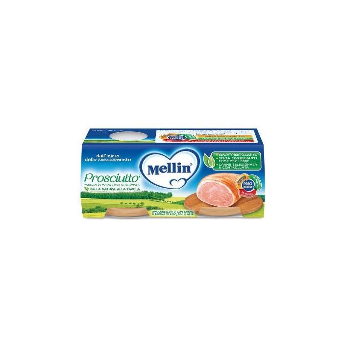 Mellin Omogeneizzato Prosciutto 4 X 80G - Mellin Omogeneizzato Prosciutto 4 X 80G