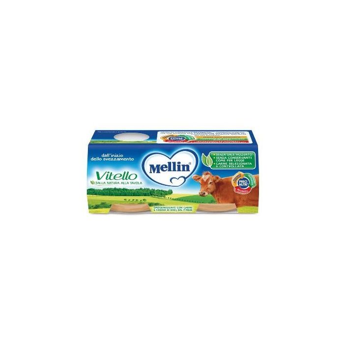 Mellin Omogeneizzato Vitello 4 Pezzi X 80 G - Mellin Omogeneizzato Vitello 4 Pezzi X 80 G