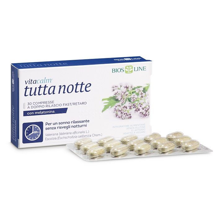 Vitacalm Tutta Notte Con Melatonina 30 Compresse - Vitacalm Tutta Notte Con Melatonina 30 Compresse