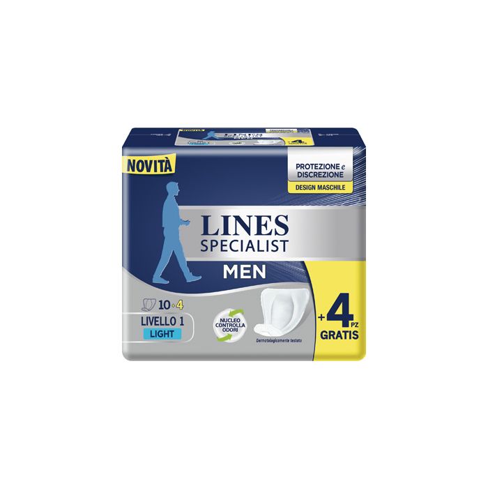 Pannoloni Lines Specialist Men Livello 1 14 Pezzi - Pannoloni Lines Specialist Men Livello 1 14 Pezzi