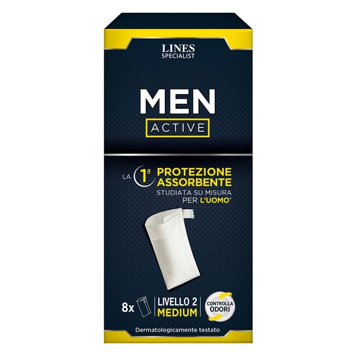 Pannolone Lines Specialist Men Active 8 Pezzi Livello 2 - Pannolone Lines Specialist Men Active 8 Pezzi Livello 2