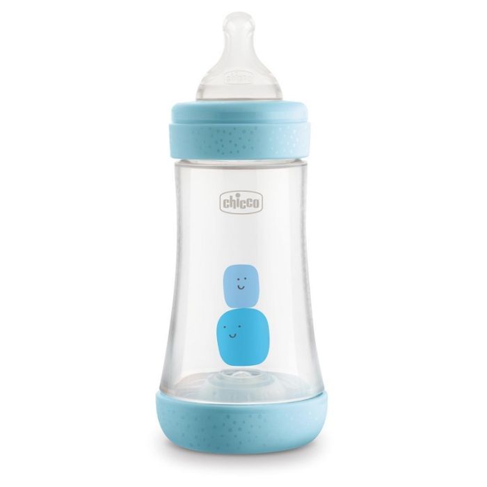 Chicco Biberon Perfect 5 Boy 240 Ml In Silicone 2 Fori - Chicco Biberon Perfect 5 Boy 240 Ml In Silicone 2 Fori