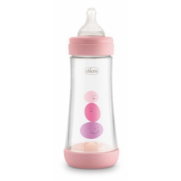 Chicco Biberon Perfect 5 Girl 300 Ml In Silicone 3 Fori - Chicco Biberon Perfect 5 Girl 300 Ml In Silicone 3 Fori