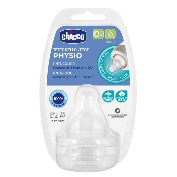 Chicco Tettarella Perfect 5 0M In Silicone 1 Foro 2 Pezzi - Chicco Tettarella Perfect 5 0M In Silicone 1 Foro 2 Pezzi