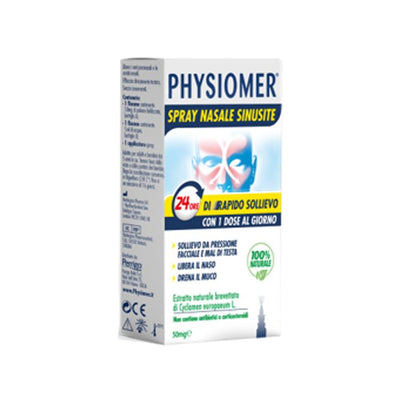 Physiomer Spray Nasale Sinusite 2 Pezzi 1 Flacone Da 50 Mg Di Estratto Di Ciclamino Naturale Liofilizzato + 1 Fiale Da 5Ml Di Solvente