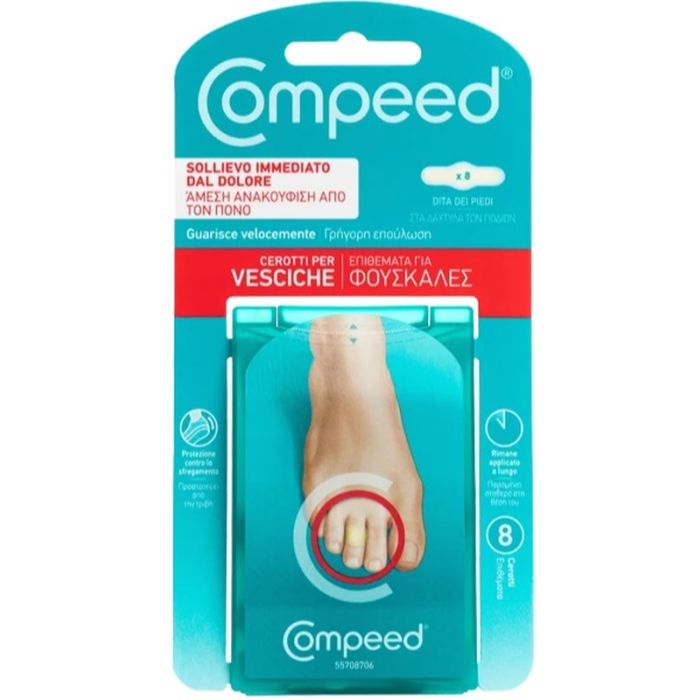 Compeed Cerotti Per Vesciche Dita Piedi 8 Pezzi Carton - Compeed Cerotti Per Vesciche Dita Piedi 8 Pezzi Carton