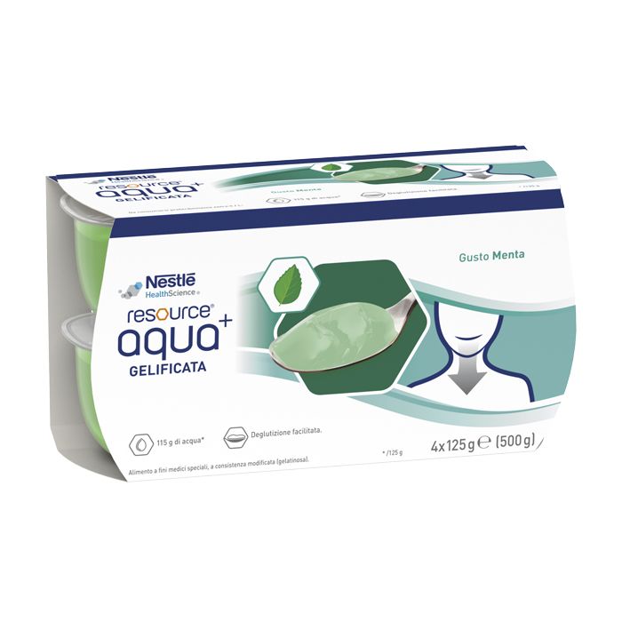 Resource Aqua Acqua Gelificata+Mint Cup 6 4X125 G - Resource Aqua Acqua Gelificata+Mint Cup 6 4X125 G