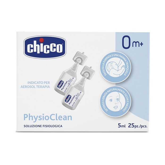 Chicco Soluzione Physioclean 5 Ml 25 Pezzi - Chicco Soluzione Physioclean 5 Ml 25 Pezzi