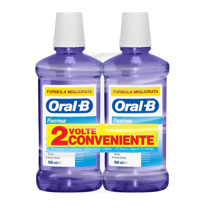 Oralb Fluorinse Collutorio Anti Carie 2 X 500 Ml - Oralb Fluorinse Collutorio Anti Carie 2 X 500 Ml