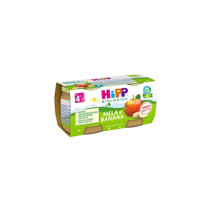 Hipp Omogeneizzato Mela E Banana 2 X 80 G - Hipp Omogeneizzato Mela E Banana 2 X 80 G