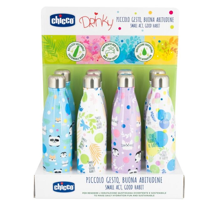 Chicco Bottiglia Inox Da 500 Ml Display Box - Chicco Bottiglia Inox Da 500 Ml Display Box