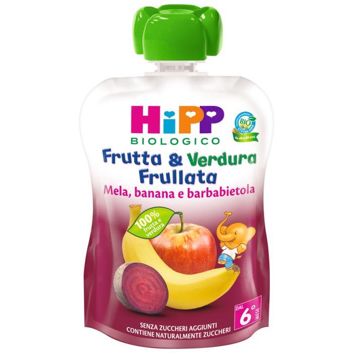 Hipp Bio Frutta & Verdura Mela Banana Barbabietola 90 G - Hipp Bio Frutta & Verdura Mela Banana Barbabietola 90 G