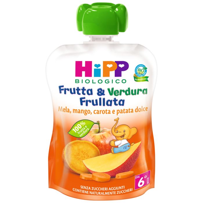 Hipp Bio Frutta & Verdura Mela Mango Carota Patata Dolce 90G - Hipp Bio Frutta & Verdura Mela Mango Carota Patata Dolce 90G