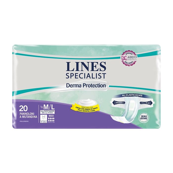 Pannolone A Mutandina Lines Specialist Derma Maxi M/L 20 Pezzi - Pannolone A Mutandina Lines Specialist Derma Maxi M/L 20 Pezzi