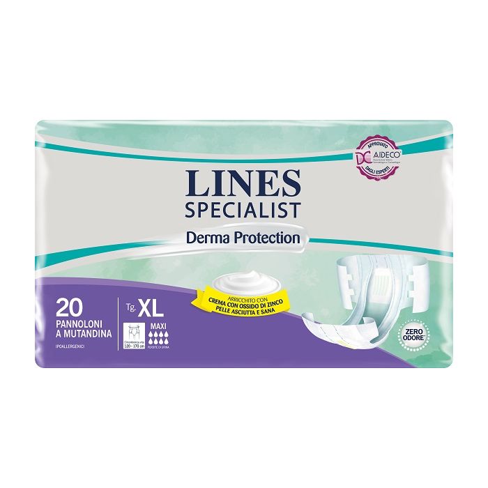 Pannolone A Mutandina Lines Specialist Derma Maxi Xl 20 Pezzi - Pannolone A Mutandina Lines Specialist Derma Maxi Xl 20 Pezzi