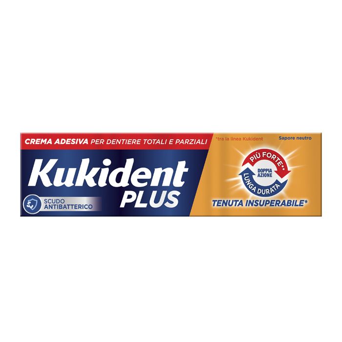 Kukident Plus Doppia Azione Crema Adesiva Dentiere 40 G - Kukident Plus Doppia Azione Crema Adesiva Dentiere 40 G