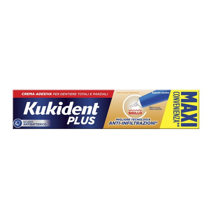 Kukident Plus Sigillo Anti Infiltrazioni Crema Adesiva Dentiere 57 G - Kukident Plus Sigillo Anti Infiltrazioni Crema Adesiva Dentiere 57 G