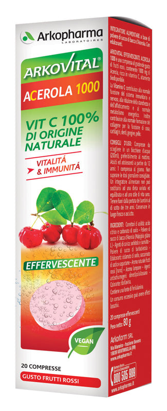 Arkovital Acerola 1000 Effervescente 20 Compresse Promo - Arkovital Acerola 1000 Effervescente 20 Compresse Promo