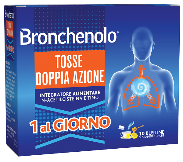 Bronchenolo Tosse Doppia Azione Gusto Miele E Limone 10 Bustine - Bronchenolo Tosse Doppia Azione Gusto Miele E Limone 10 Bustine