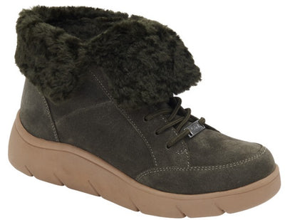 Calzatura Stelvio Suede+Synthetic Fur Woman Dk Green Pelle Scamosciata + Pelliccia Sint. 37