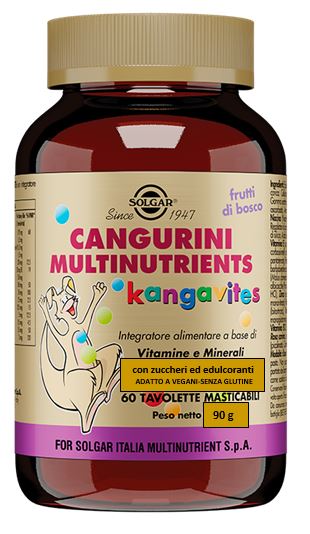 Cangurini Multinutrients Frutti Bosco 60 Tavolette Masticabili - Cangurini Multinutrients Frutti Bosco 60 Tavolette Masticabili