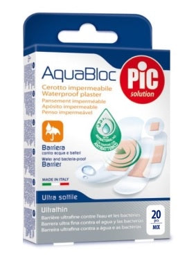 Cerotto Pic Aquabloc Mix Antibatterico 20 Pezzi - Cerotto Pic Aquabloc Mix Antibatterico 20 Pezzi