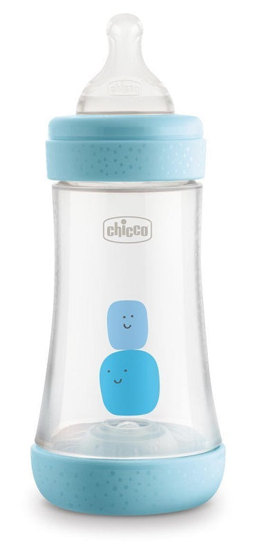 Chicco Biberon Perfect 5 Boy 240 Ml In Silicone 2 Fori